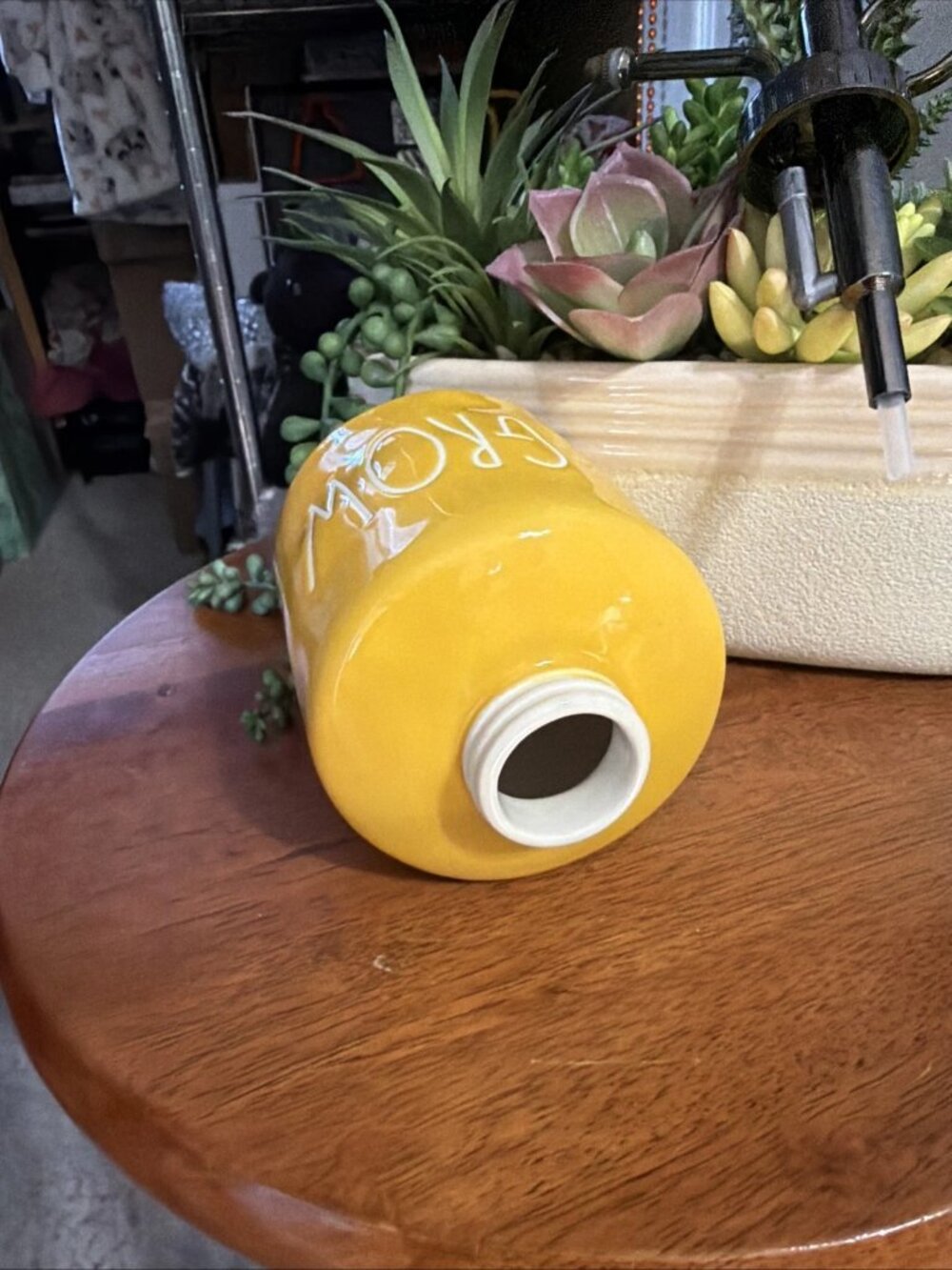 Rae Dunn Ceramic Yellow Plant Mister "GROW" - Picture 4 of 5